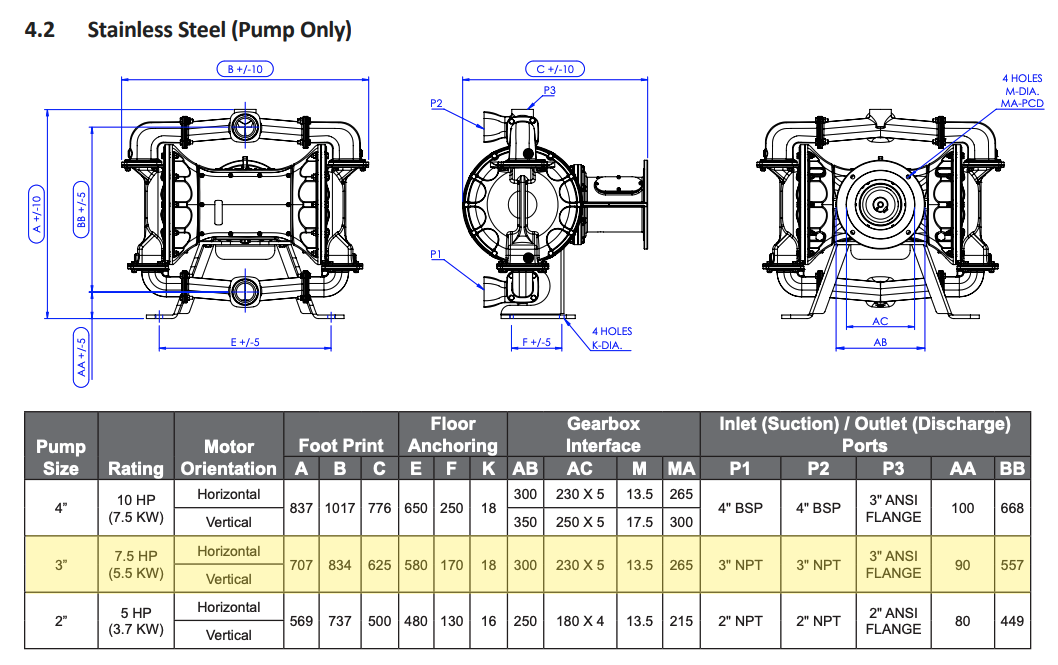 Steel 3 inch EODD Pump